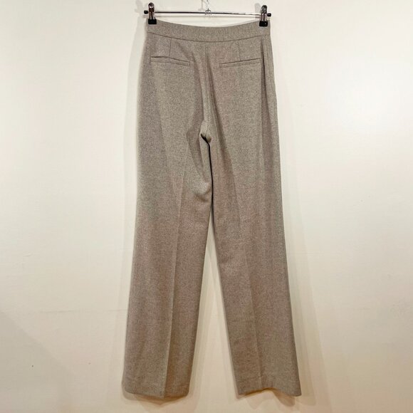 EUC Sezane Francesca Wool Blend Herringbone Button Wide Leg Trousers 36, 4 - Picture 4 of 9